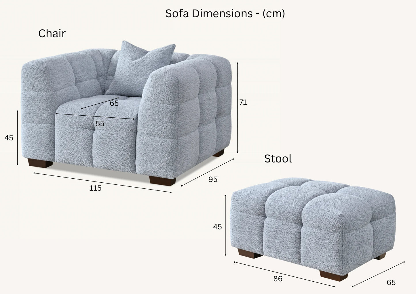 Aluxo Tribeca Sofa Range Complete Set