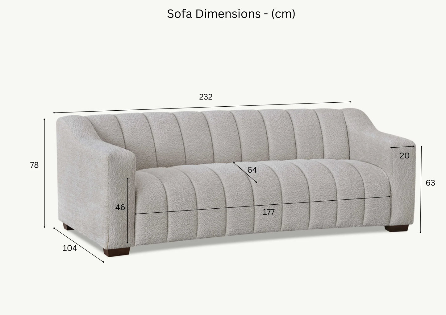 Aluxo Astoria 3 Seater Sofa