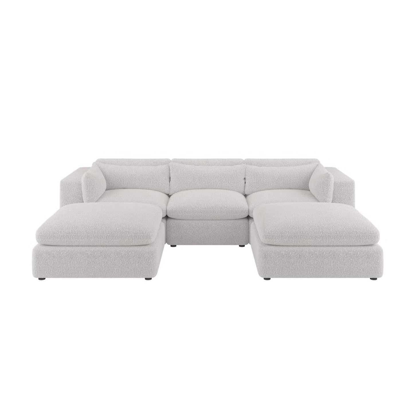 Cloud Boucle U shaped sofa feather filled